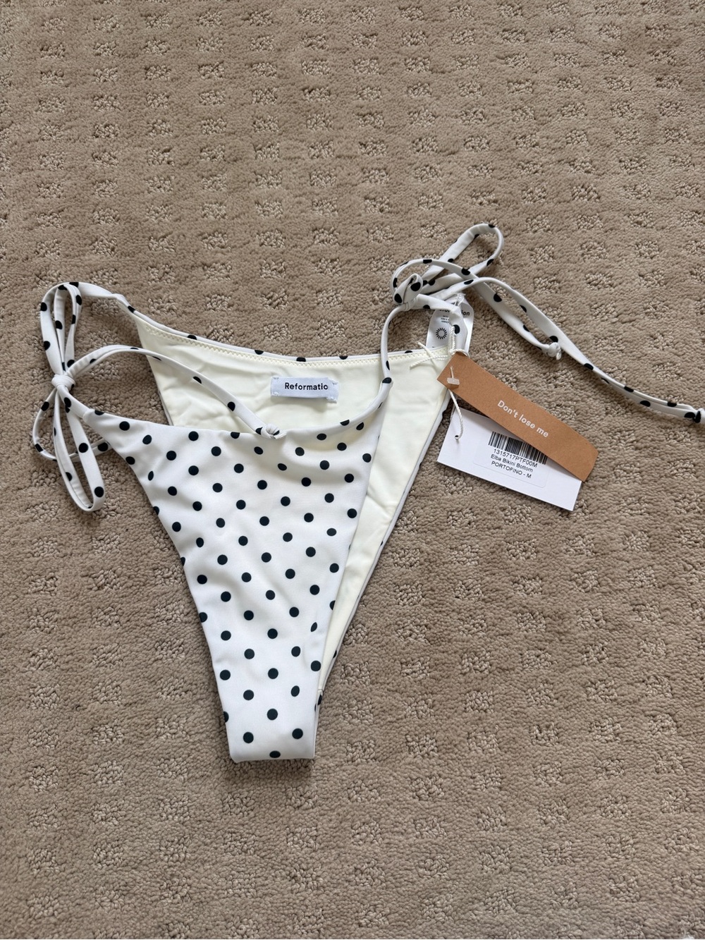 Reformation Elba String Bikini Bottom - size M